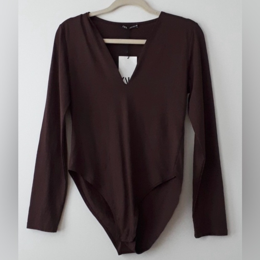 ZARA Brown Bodysuit - Size L